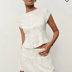 Reformation Valetta Two Piece White
